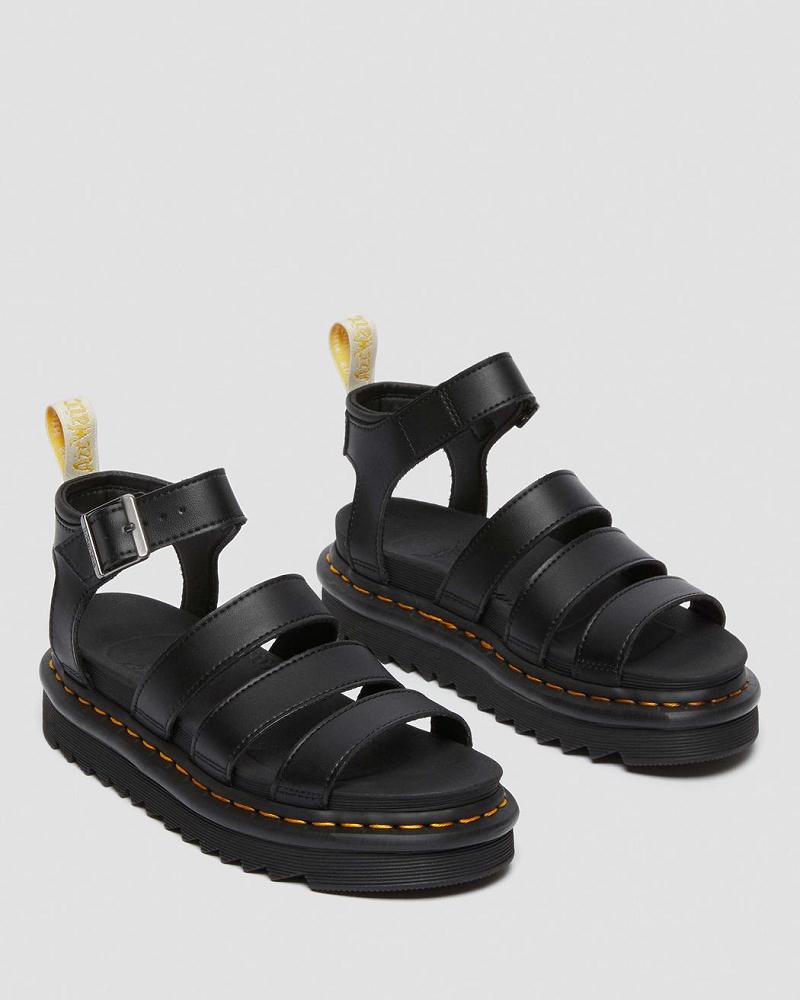 Women's Dr Martens Vegan Blaire Felix Gladiator Sandals Black | AU 301BEX